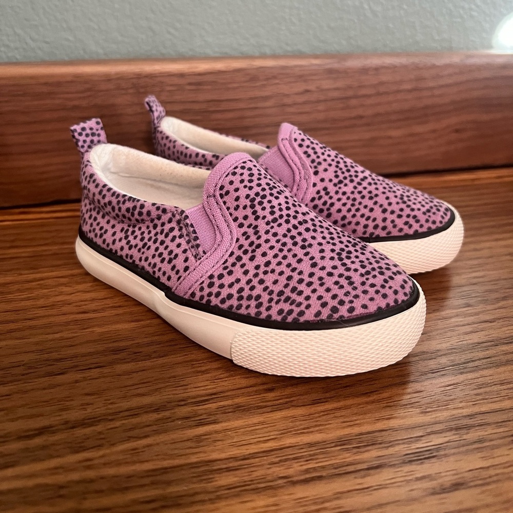 Cat & Jack Toddler Girl Leopard Print Slip On Sneakers